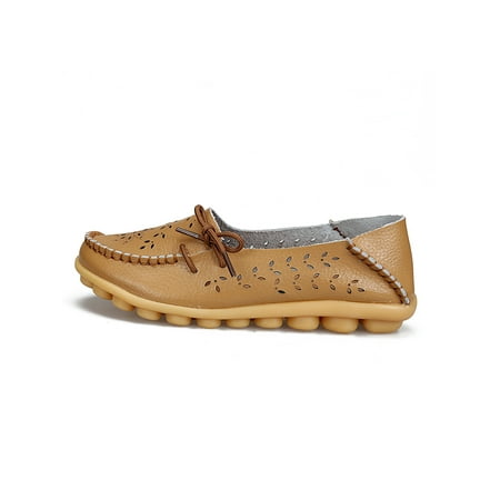 

Audeban Women Comfort Flat Boat Shoes Walking Nonslip Flats Ladies Driving Casual Breathable Low Top Loafers Leather Shoe Moccasins