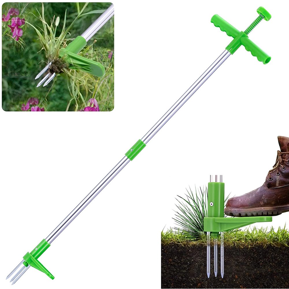DRASHOME Standing Grass Root Remover Garden Lawn Grass Puller Plant Root Extractor Gardening