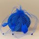thumbnail image 3 of Horquilla pequeña con forma de sombrero de copa, flor, pluma, red de gasa, fiesta temática, graduación, fiesta, diadema, tocado, 3 of 8