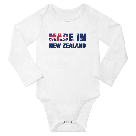 

Made In New Zealand Baby Long Sleeve Clothing Bodysuits (White 6 Months)