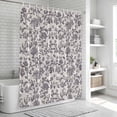thumbnail image 5 of Spring Flowers Shower Curtain Set - 72" x 78" Washable Bathtub Curtain with 12 Hooks, Farmhouse Purple Pastoral Floral Leaf Waterproof Fabric Stall Shower Curtains for Bathroom/Bathtub Décor, 5 of 6