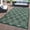 GREEN, variant on World Rug Gallery Transitional Geometric Textured Flat Weave Indoor/Outdoor Area Rug - BLUE 5' X 7'