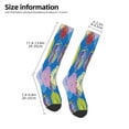 thumbnail image 2 of Vsdgher Colorful floral Knee Socks, High Socks Long Stretchy Sock Women Knee High Stocking, Long Socks for Women, 2 of 6