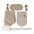 thumbnail image 4 of Kit de fabricación de bolsos de cuero PU Salvador con agujeros bolso cruzado Marrón claro, 4 of 9