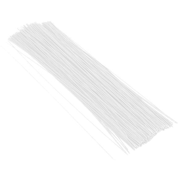 LEEYNEER 100 Pcs Tige de Fil Floral Bouquet en Papier 20 Gauge Arrangement Floral Blanc Fer Miss