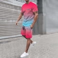 thumbnail image 2 of Playeras Cuello V Para Hombre, Camiseta Holgada Con Estampado De Letras De Ciudad, Conjunto De Ropa Deportiva De Verano, Ropa Deportiva Informal, 2 of 4
