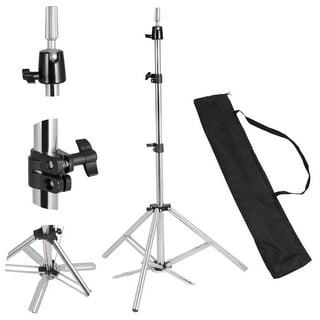 Wig Stand Tripod with Suction Cups Mini Adjustable Mannequin Head Stand  Manikin Head Tripod Stand Portable Cosmetology Hairdressing Training Mannequin  Head Stand 