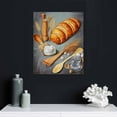 thumbnail image 4 of Nawypu  Kitchen Wall Art Baking Utensils Bread The Picture of Food Stretched and Framed for Bakery House Cafe Dinning Room Restaurant Ready to Hang, 4 of 4