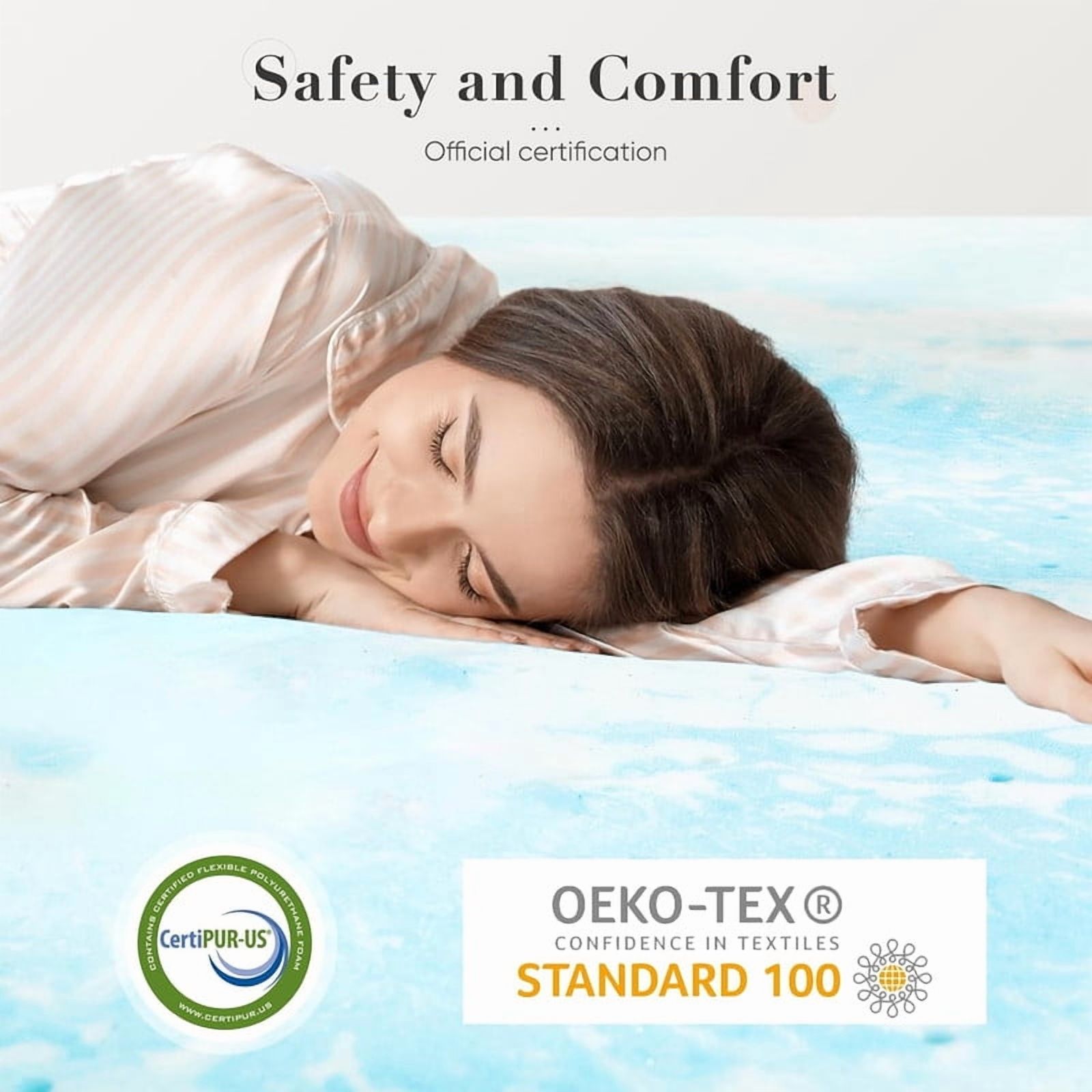 Sybels 2 Inch Full Size Gel Memory Foam Mattress, Relieve back pain, CertiPUR-US Certified
