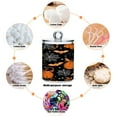 thumbnail image 3 of 2 Pack Bathroom Canisters Transparent Storage Jar for Cotton Ball, Swab, Floss Orange Pumpkins and Spider Webs, 3 of 6