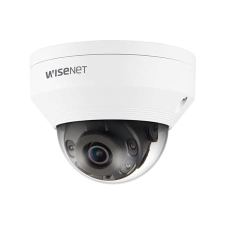 Hanwha QNV-8010R 5MP Wisenet Q Network Outdoor Vandal Dome Camera, White