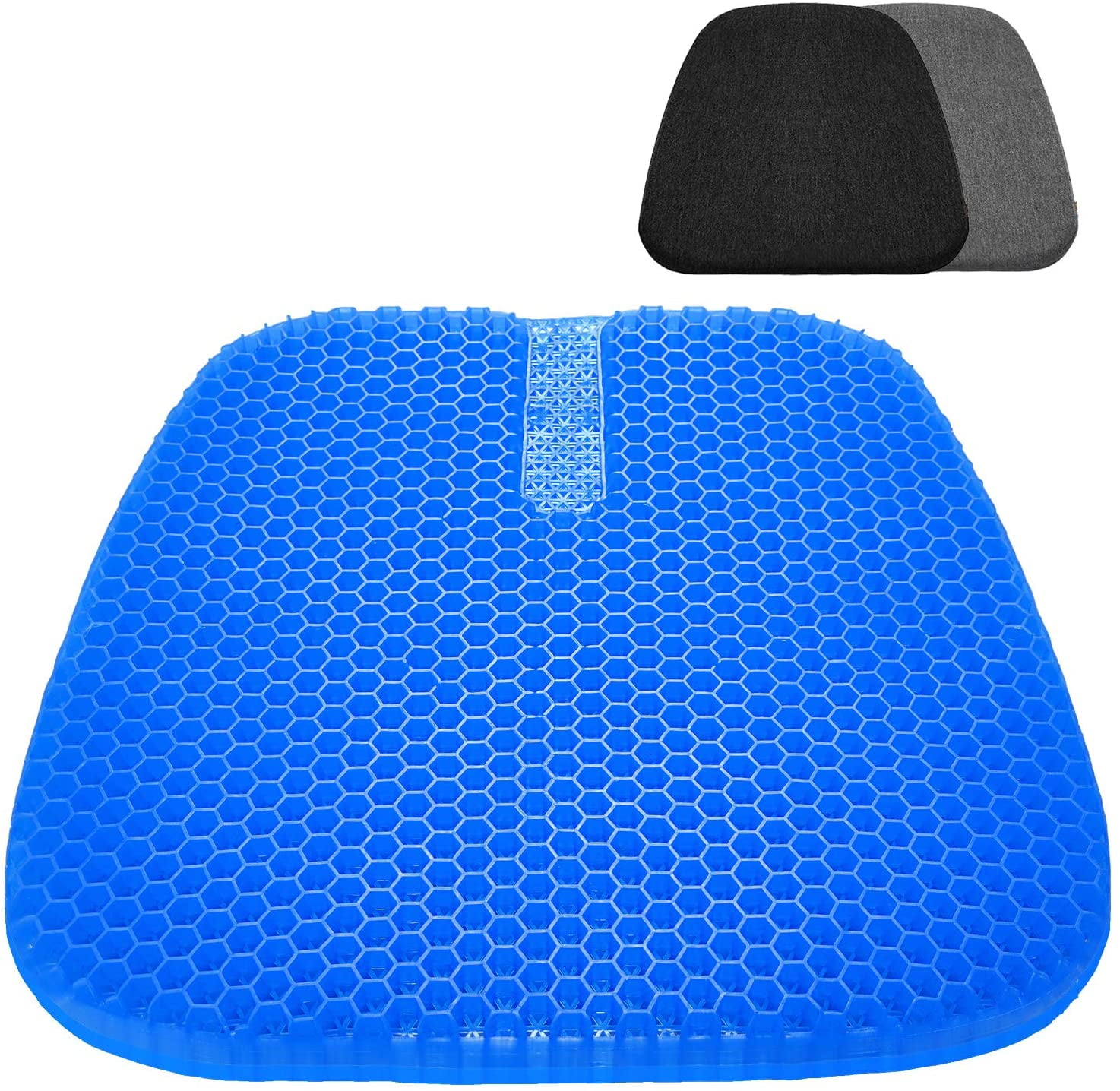 Large Gel Seat Cushion, Upgraded Seat Cushion with 2 Pack NonSlip Cover, MultiUse Seat Cushion