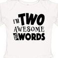 thumbnail image 4 of Inktastic I'm Two Awesome for Words 2nd birthday Boys or Girls Long Sleeve Baby Bodysuit, 4 of 5