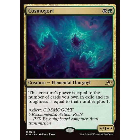 MtG Edge of Eternities Rare Cosmogoyf #215