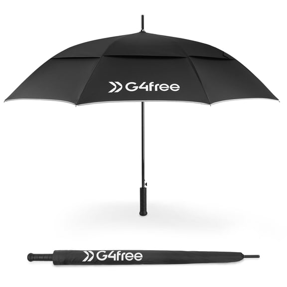 G4Free Carbon Fiber Golf Umbrella – Lightweight, Windproof, Double Vented Canopy, Automatic Open, Oversized Stick Umbrella for Rain and Sun
