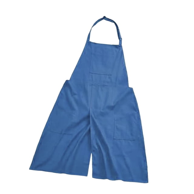 Delantal con pierna dividida,Delantal de cerámica con pierna dividida para hombres y mujeres,Delantales de cerámica con piernas abiertas Delantales de cerámica,Delantales largos para Azul