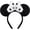 Black-white Dots, variant on Handmade Mouse Ears Headband for Women and Ladies, Polka Dot Bow Mini Ears Costume Accessories Blue-white Dots