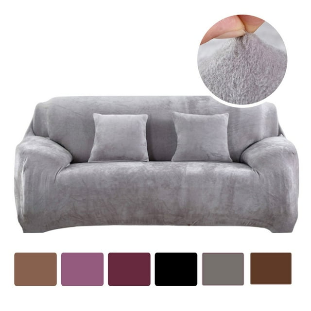 CHOK 2024 Housse de Chaise en Velours de Luxe Extensible Lavable Gris Argenté