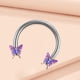 thumbnail image 1 of Cool Butterfly Retenedor Joyería Labio Niñas Cuerpo Pendientes de Cejas de Tabique - Púrpura, 1 of 7