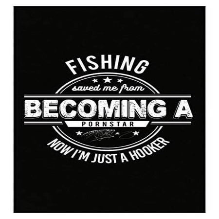 Humorous Fishing Poster - "Fishing Saved Me from Becoming a Pornstar" Decor