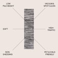 thumbnail image 2 of JONATHAN Y SILK ORCHID 2 x 8 Runner Rug, Loom Strie - Black/Gray, SOR200C-28, 2 of 7