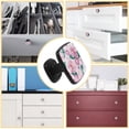 thumbnail image 5 of 4 Pcs Cabinet Handle Drawer Pulls Rose Blooming Flower Knobs with Screws Square Furniture Office Cabinet Knob Decoration, 5 of 7