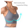 thumbnail image 4 of LEEYNEER Racerback Sports Bras Padded Y Racer Back Cropped Bras for Yoga Workout Fitness Low Impact, 4 of 6