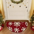 thumbnail image 4 of hengsof Christmas Half Round Doormat Xmas Washable Semi Circle Area Rug Non Slip Absorbent Half Moon Rug for Indoor Outdoor Bathroom Kitchen Living Room Fireplace Floor Mat, 4 of 6