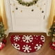 thumbnail image 3 of Felpudo navideño semicircular absorbente antideslizante de poliéster, multicolor, para cocina, entrada, baño, antisuciedad, antifatiga, 50 x 60 cm, 3 of 6