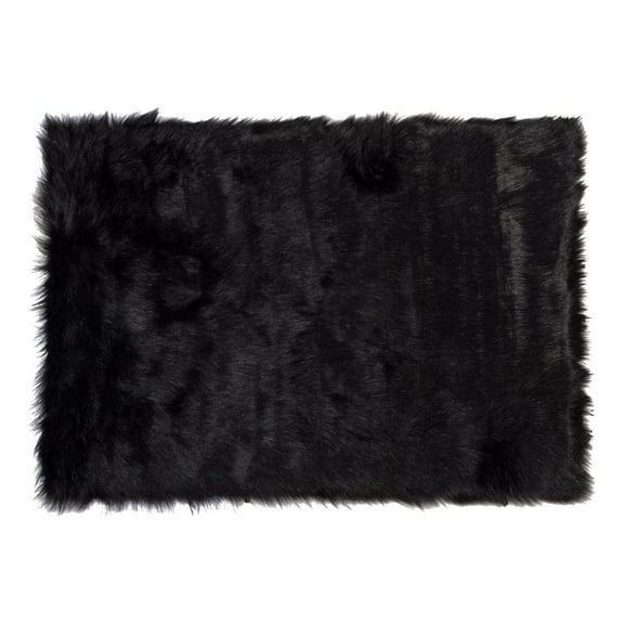 Luxe Hudson Faux Sheepskin Rug 3x5 Gradient Grey Soft Plush 1-piece