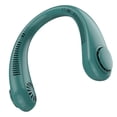 thumbnail image 5 of Ventilador de cuello portátil, ventilador sin aspas manos libres, funciona con pilas, sin hojas, recargable, diseño de auriculares, ventilador de escritorio alimentado por USB, 3 velocidades, verde o, 5 of 5