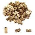 thumbnail image 1 of HUGFEGWE M4x12mm Female Thread Knurled Nuts,100PCS Hx6mm OD Brass Threaded Insert Embedment Nuts Hydraulic Welded Joint Injection Molding Assortment Kit for 3D Printing Injection Molding CJB91-24979, 1 of 7