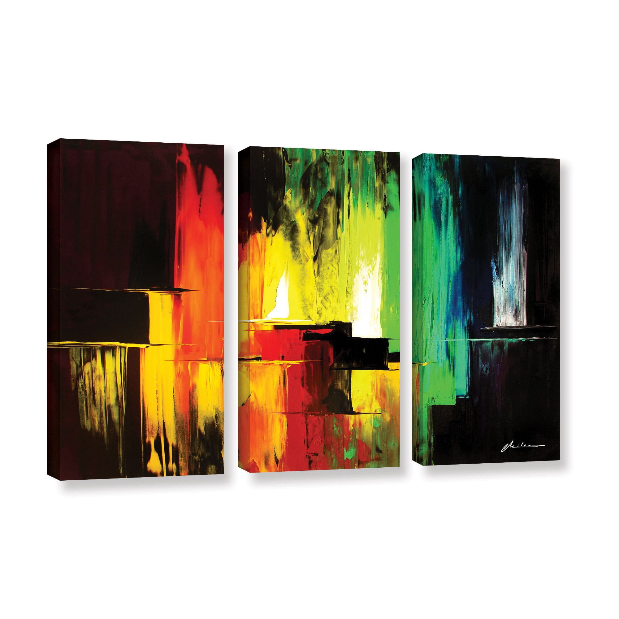 ArtWall Milen Tod "Vibrance" 3-Piece Gallery-wrapped Canvas Set