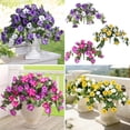 thumbnail image 7 of JHyouerji Artificial Hanging Fake Flowers for Outdoor Decoration, Yellow Faux Silk Flower UV Resistant flower for Home Porch Patio Garden Balcony Yard Look Real, 7 of 7