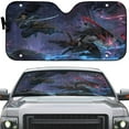 thumbnail image 3 of 3D Kin Of Stained Blade Car Auto Sunshades Windshield Heat Protection Sun Shades Univeral Fit Cars Suv Truck, 3 of 7