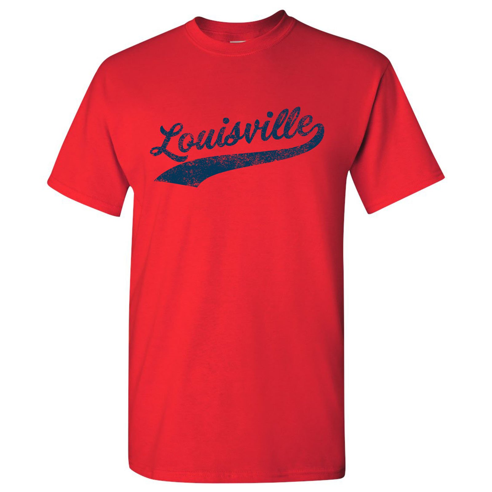 Louisville Slugger Shirt Adult Large Blue Short Sleeve Baseball Mens