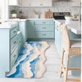 thumbnail image 1 of Alfombra DyeFury Ocean Sea Wave, grande, 150 x 75 cm, lavable, azul, 1 of 6