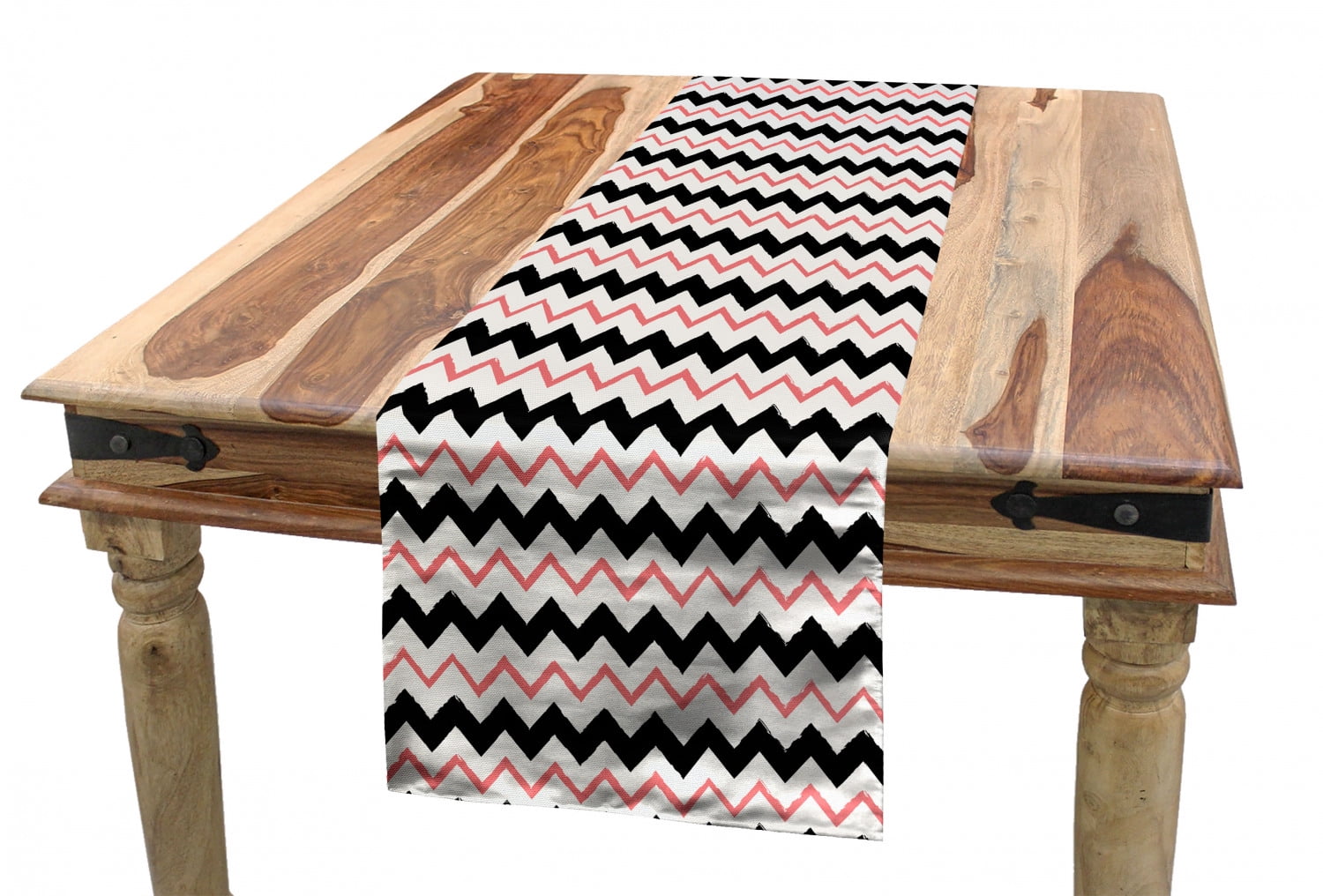 Geometric Table Runner, Chevron Pattern Illustration of Horizontal