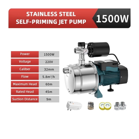 Electric Jet Pump Stainless Steel Self-priming Pump Tap Water Booster Pump Silent Household Automatic Suction Pumps ,Multi Purpose