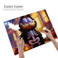 thumbnail image 3 of Zufioo Garfield Pattern 500-Piece Wooden Puzzle, Children's Intellectual Puzzle Handmade Artwork, 3 of 7