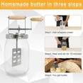 thumbnail image 5 of 1.5L Glass Butter Churner, Large 52-Fluid Ounce Capacity Butter Churner Hand Crank Mason Jar, Butter, 5 of 5