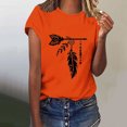 thumbnail image 5 of Dadaria T-Shirt Orange pour Femmes Manches Courtes Col Rond Attrape-Rêves d'Été Chandail Blouses 2TG, 5 of 5