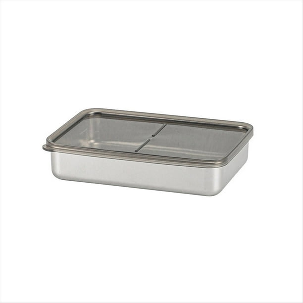 Contenedor de Almacenamiento de Alimentos Caja de Almacenamiento de Cocina de Acero Inoxidable con Tapa A Prueba de Fugas Accesorios de Cocina 800ML