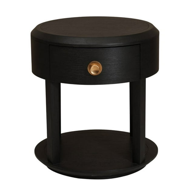 Home Fare Table de Chevet Moderne et Minimaliste à 1 Tiroir en Smoking Noir