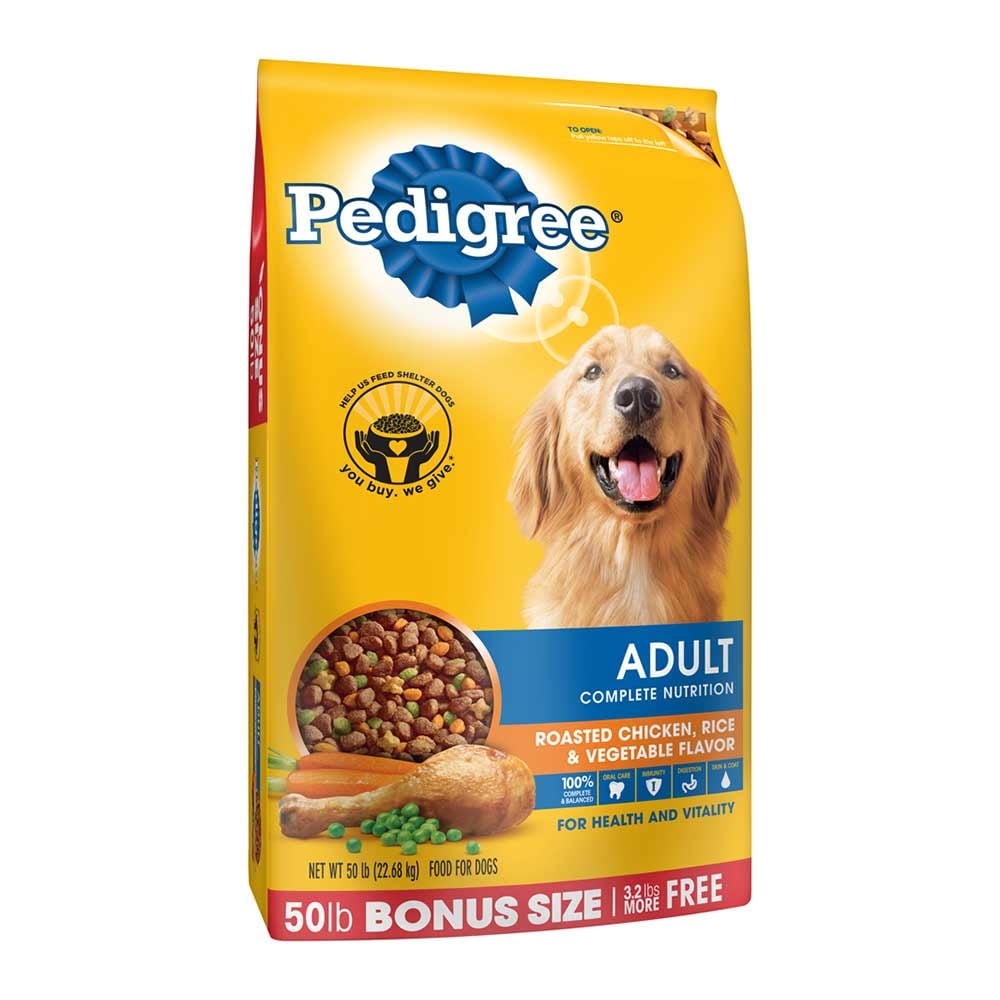 Pedigree Adult Chicken Flavor Dry Dog Food Special Fiber