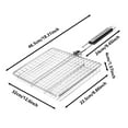 thumbnail image 3 of Grill Basket for BBQ Stainless Steel Grilling Basket with Handle Versatile for Fish,Veggies Non-Stick BBQ Grill Rack Portable Outdoor Cooking Accessories(12.6*8.86Inch,handle length:9.45Inch), 3 of 9