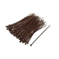 thumbnail image 2 of Uxcell 300pcs Cable Zip Ties Plastic Self-Locking Nylon Tie Cables Wrap Brown 100mm x 2.5mm, 2 of 5