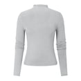 thumbnail image 4 of Women Fashion Slim Fit Half Turtleneck Long Sleeve Thumb Hole T Shirt, 4 of 5