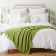 thumbnail image 6 of Battilo Apple Green Throw Blanket for Sofa, Cozy Soft Chenille Knit Throws with Tassels for Home Decor, Green Throws for Spring, 50"x60", 6 of 7