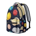 thumbnail image 3 of Celestial Outer Space Students Backpack Galaxy Starry Night Nebula Cosmic Design, Lightweight and Wear-Resistant School Bag for Student and Student, 3 of 6